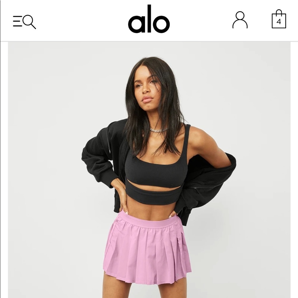 Aloyoga NWT Pink Lavender Varsity Tennis Skirt M